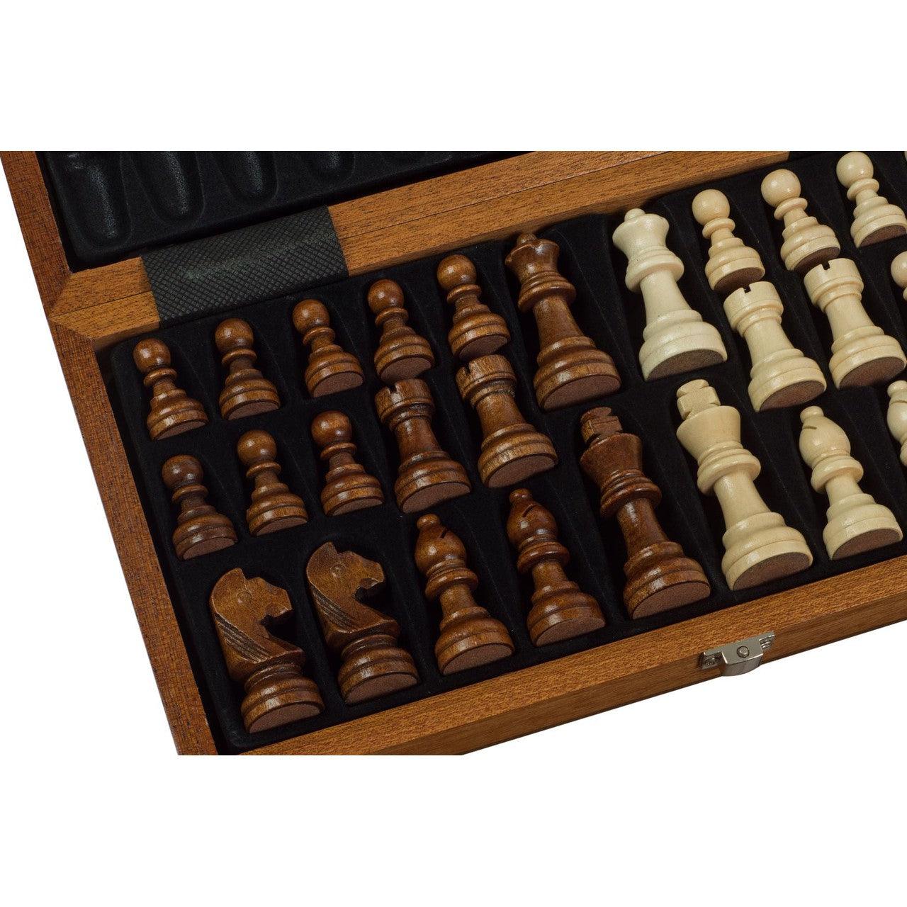 SAPELE Shakkipeli | 31cm-Matkashakki-TiberianChess.fi