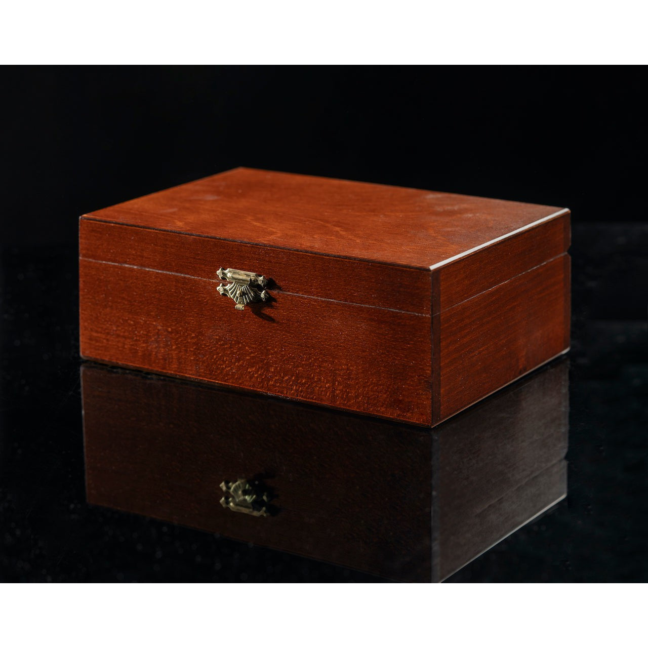 Dark Wooden Storage Box for Chess Pieces