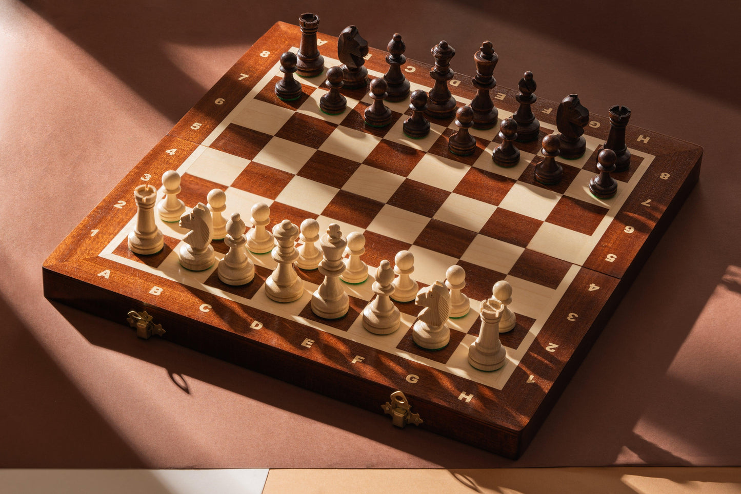 COMPACT STAUNTON Shakkipeli | 35cm-Taitettava Virallinen Shakkisetti-TiberianChess.fi