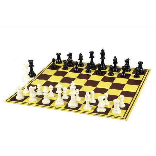 Package Deal - 10 pcs Foldable Cardboard Chessboard + 10 pcs Chess Pieces MARSHALL