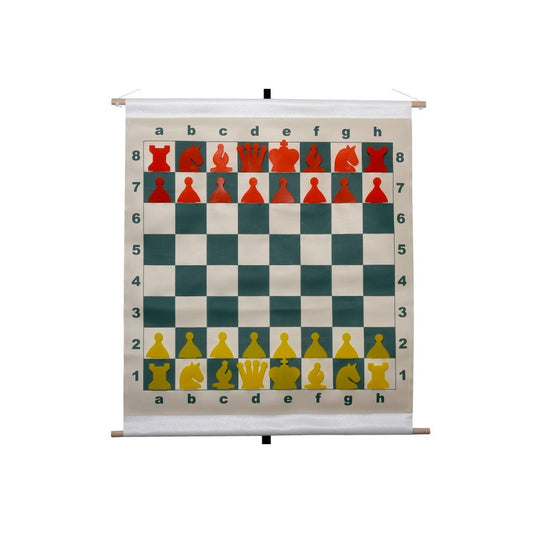 Demo Chessboard and Pieces with Pockets 68 cm