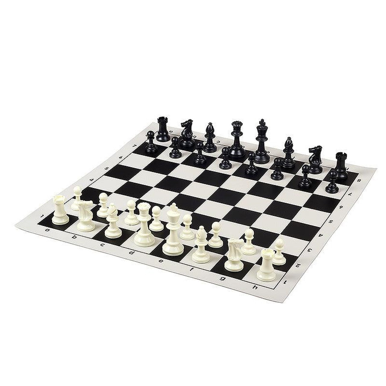 Roll-up Chess Board and Weighted Chess Pieces MARSHALL No. 6