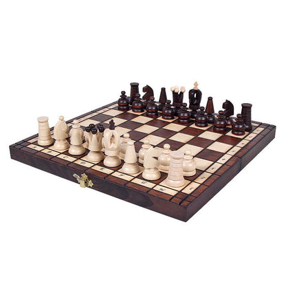 AUGUST Shakkipeli | 31cm-Taitettava Perinteinen Shakkisetti-TiberianChess.fi