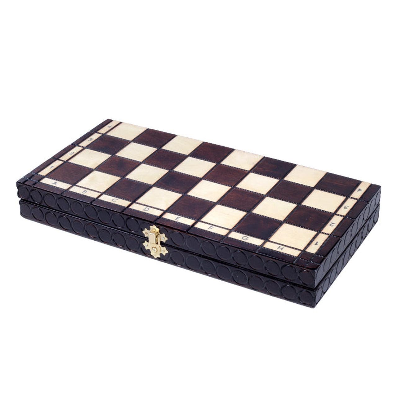 KING'S BROWN Shakkipeli | 38cm-Taitettava Perinteinen Shakkisetti-TiberianChess.fi