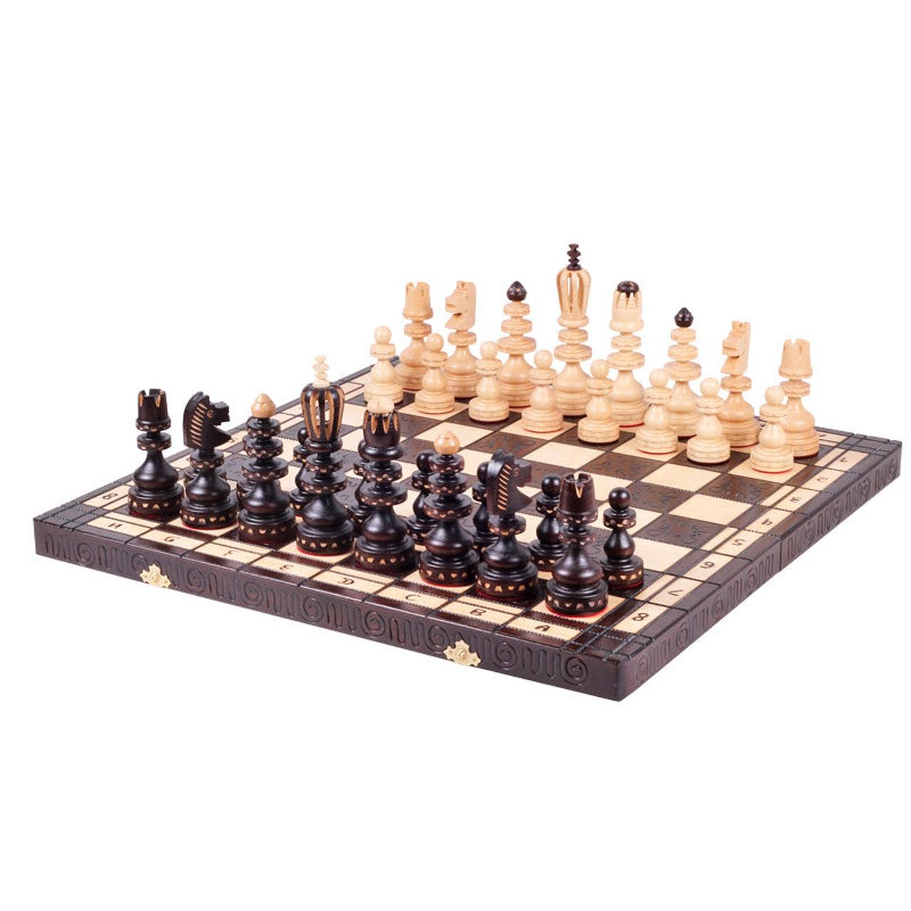 RIVAL Shakkipeli | 55cm-Taitettava Koristeellinen Shakkisetti-TiberianChess.fi